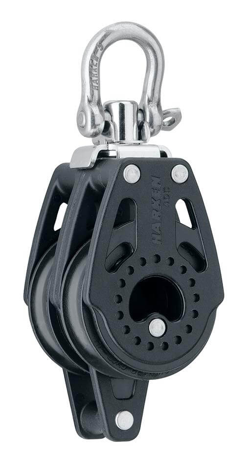 Harken 40mm Bozzello Carbo Doppio Girevole w/Grillo di fissaggio