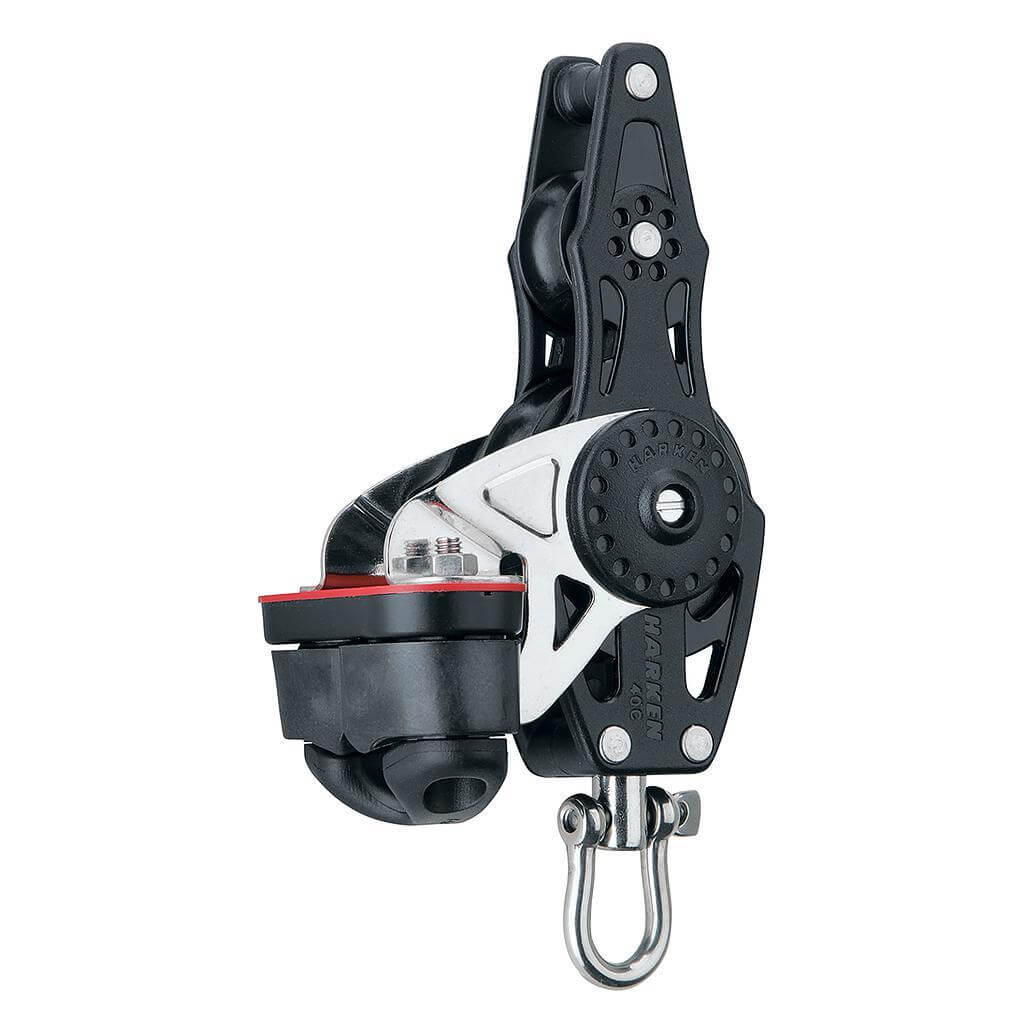 Harken 40mm Bozzello Carbo - Violino, girevole, Becket + strozzatore a camme