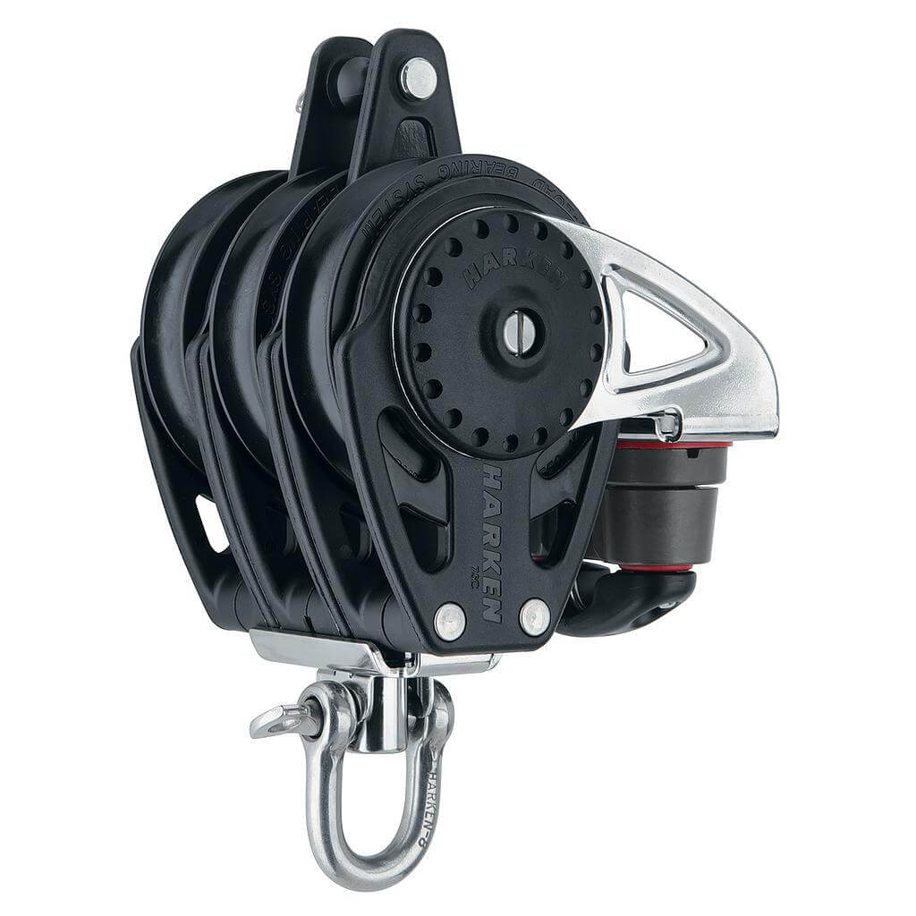 Harken 75mm Triple Carbo Block mit Klemme & Bügel