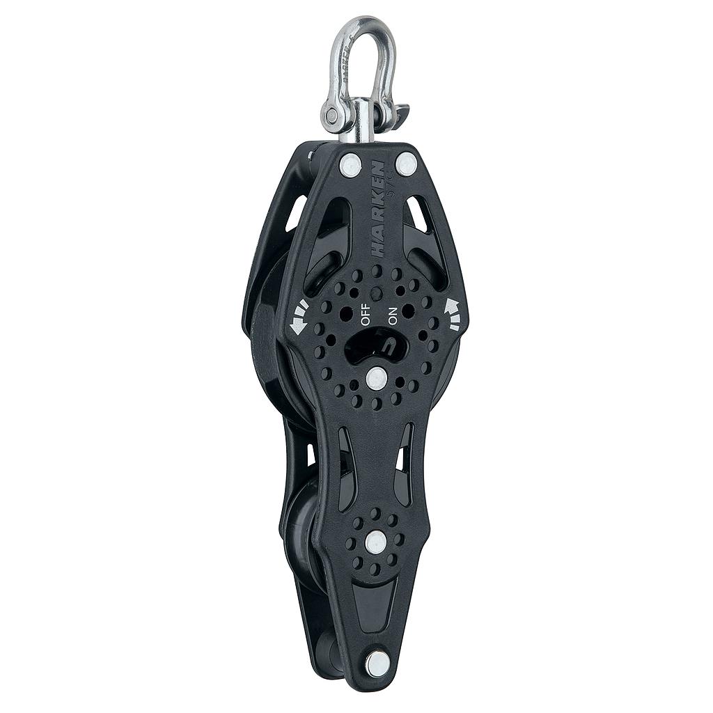 Harken 57mm Carbo Fiddle Ratchet Block with Becket