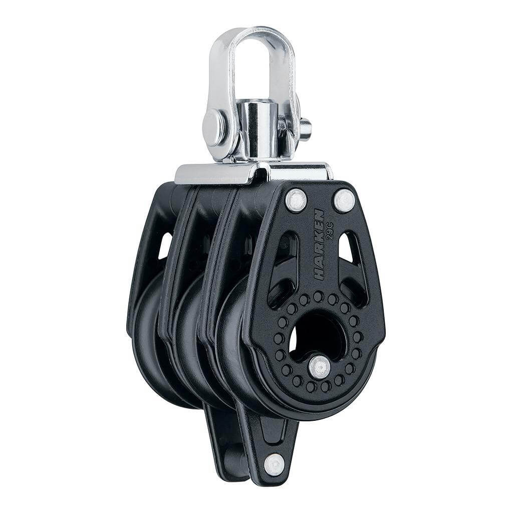 Harken 29mm Bozzello Carbo Triplo Girevole w/Grillo di fissaggio