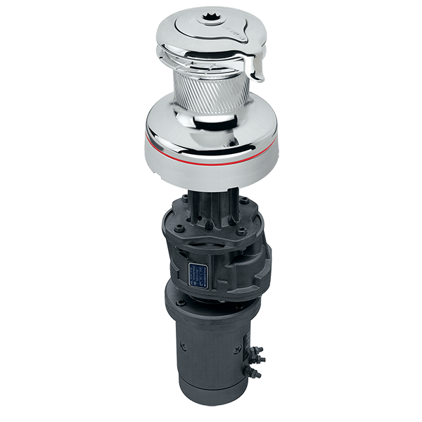 Harken 46 2 vitesses électrique (vertical) 12V Winch Radial tout chrome (manuel 2 vitesses)