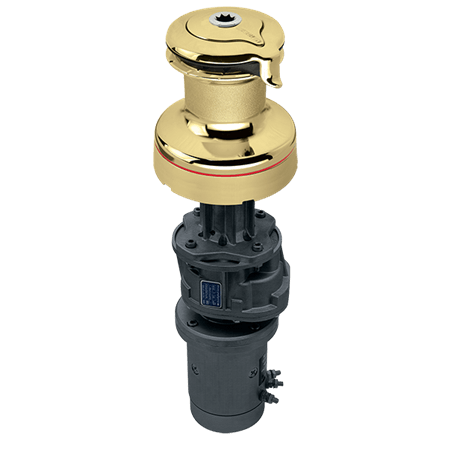 Harken 50 2-Speed Electric (Vertical) 12V Polished Bronze Radial Winch (2-Speed Manual)