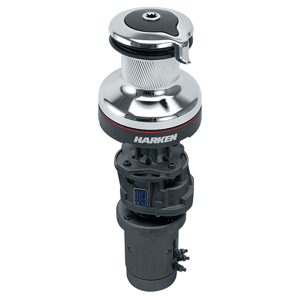 Harken 70 Eléctrico 2 velocidades (Vertical) 24V Winche Radial cromado (Manual 2 velocidades)