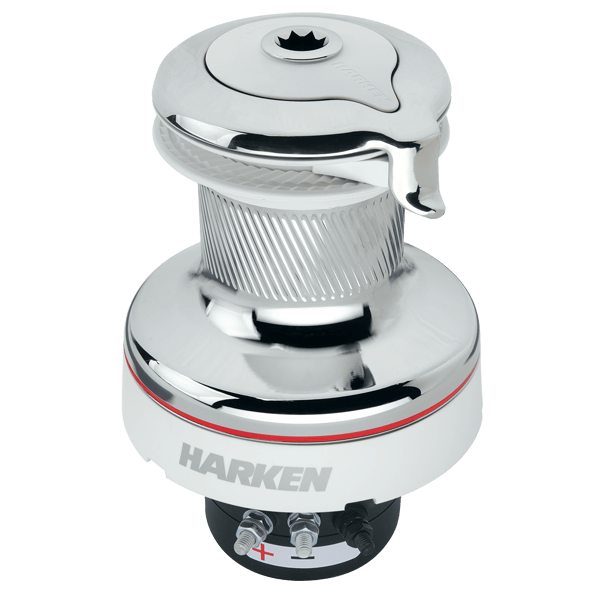 Harken 90 1-Speed Electric (Vertical) 12V White Unipower Radial Winch (1-Speed Manual)