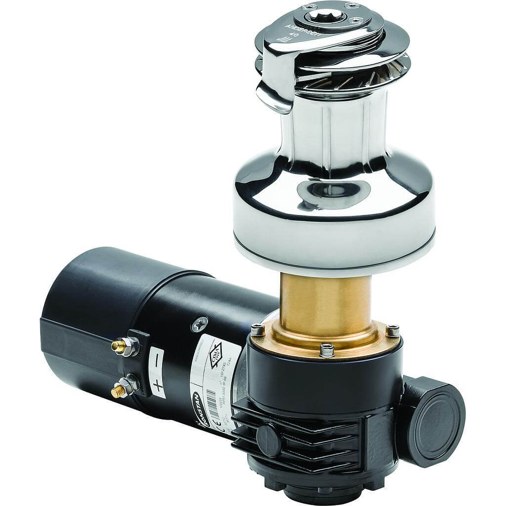 Andersen 40 Elettrico 1 Velocità (Orizzontale) 12V Winch E1 in Acciaio Inox (Manuale 2 Velocità)