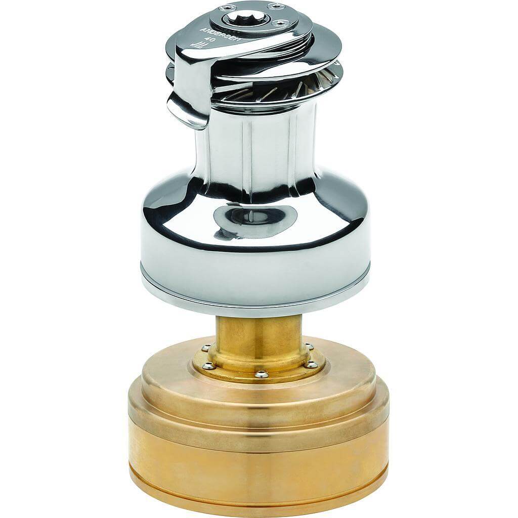 Andersen 40 Électrique à vitesse variable (Compact) 24V Winch inox sous le pont (Manuel 2 vitesses)