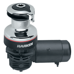 Harken 35 2-Speed Electric (Horizontal) 12V Chrome Radial Winch (2-Speed Manual)