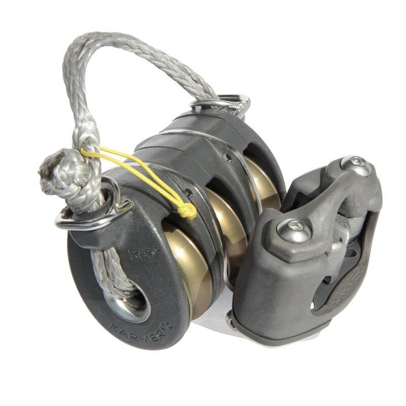 Karver KBO6TJ Triple - Bloque de amarre con mordaza