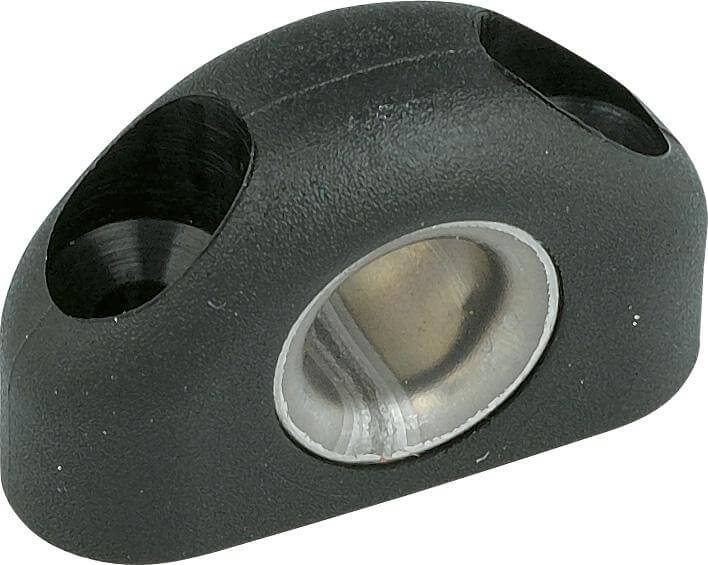 Ronstan Passe-fil - avec insert inox, ID6.5mm Noir