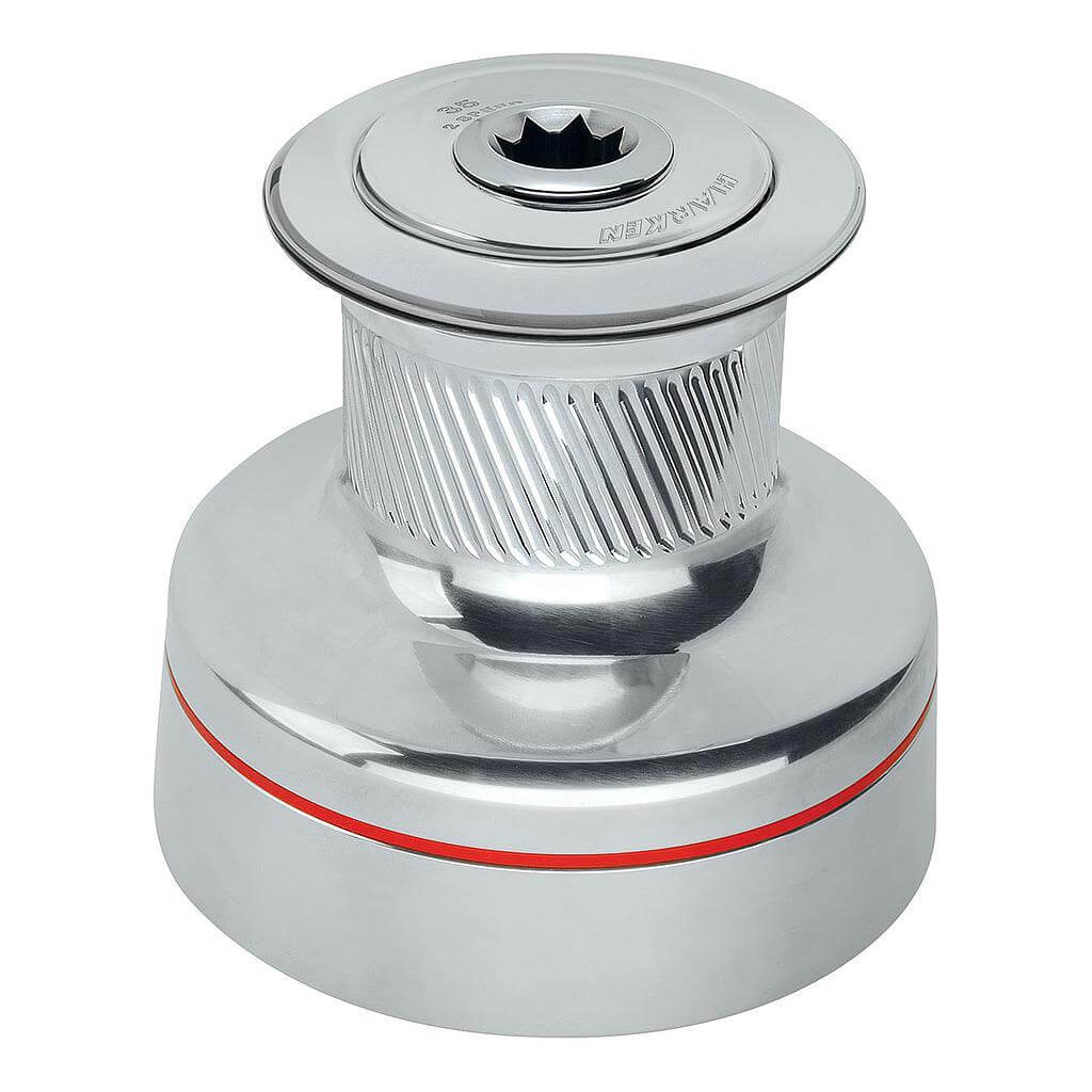 Harken 35 Winche Radial de 2 velocidades, tope liso, todo cromado