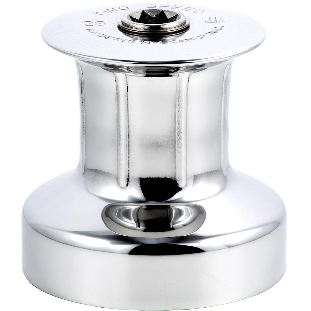 Andersen 28 winch Classic Plain Top in acciaio inox a 2 velocità