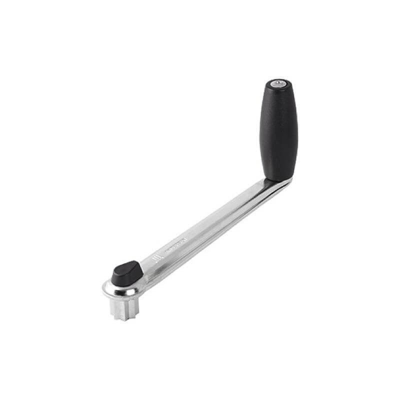 Manivela de winche Andersen - 203mm, con bloqueo, empuñadura simple, inoxidable