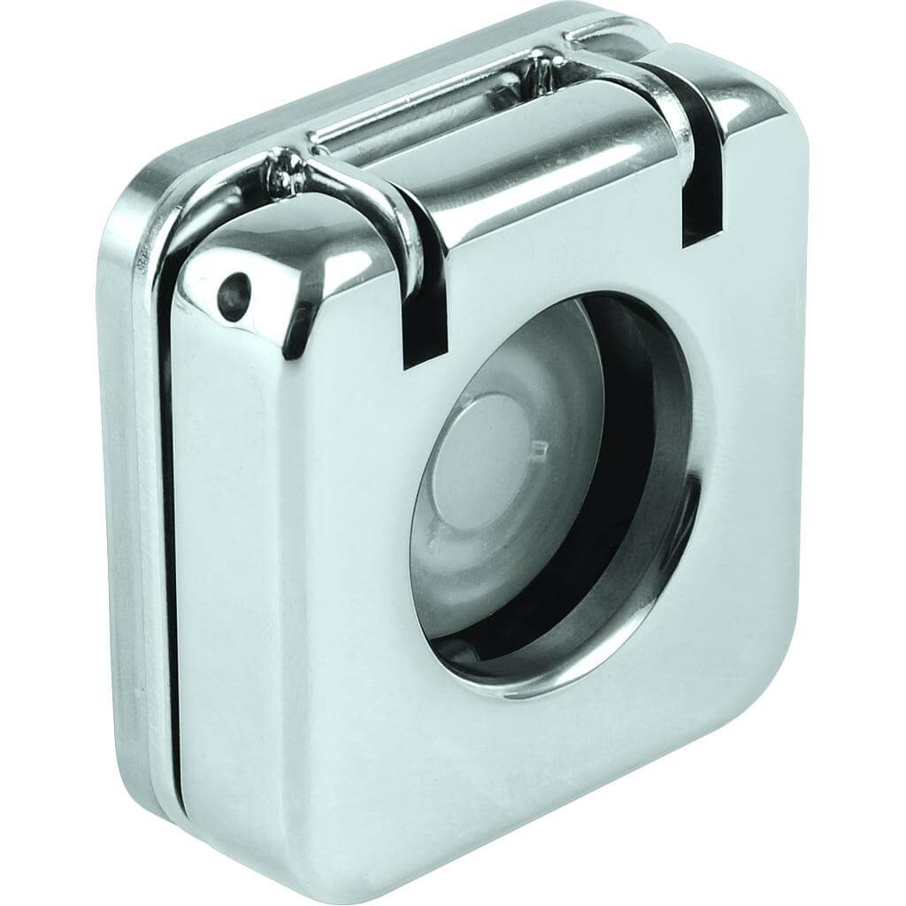 Bouton-poussoir Andersen - E1 - Rétroéclairage LED - Inox avec ouverture pour doigt