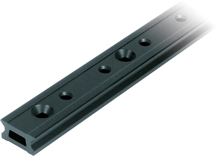 Ronstan Series 26 Track, Black, 996 mm M6 CSK fastener holes. Pitch=100mm Stop hole pitch=50mm