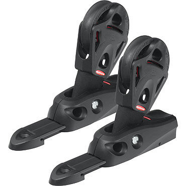 Ronstan S25 T-Track Carro deslizante composite giratorio con polea y carril - Pack de 2