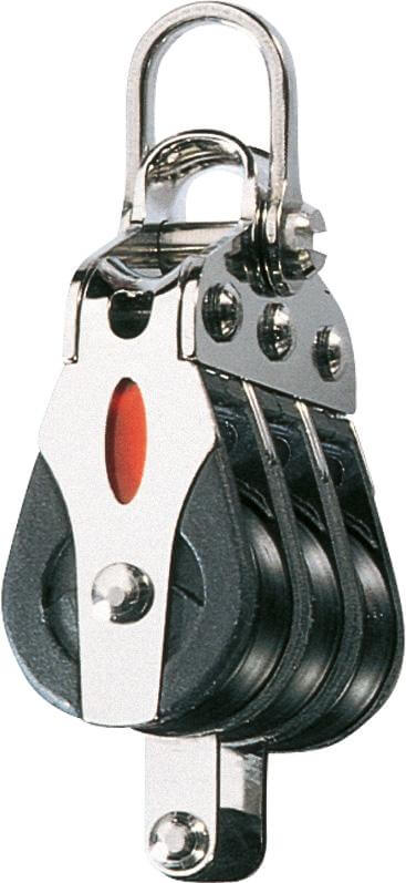 Ronstan S20 BB Triple Block - becket, 2-axis shackle head