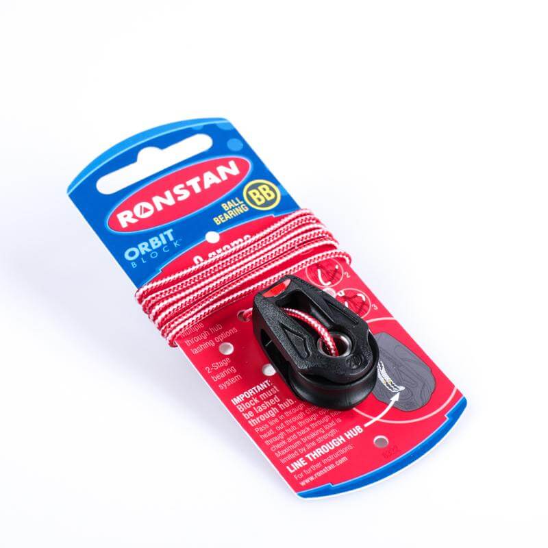 Ronstan Series 20 Ball Bearing Orbit Block™ - Hundsfott-Nabe, Dyneema® Laschleine