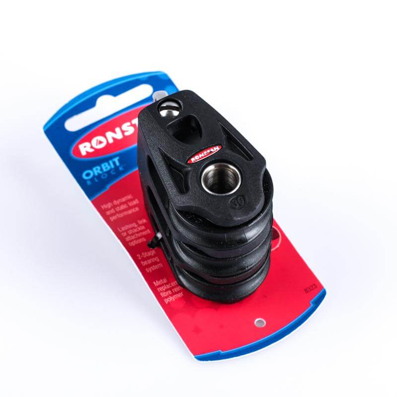 Ronstan Series 30 Ball Bearing Orbit Block™ - Triplo, testa con grillo non girevole
