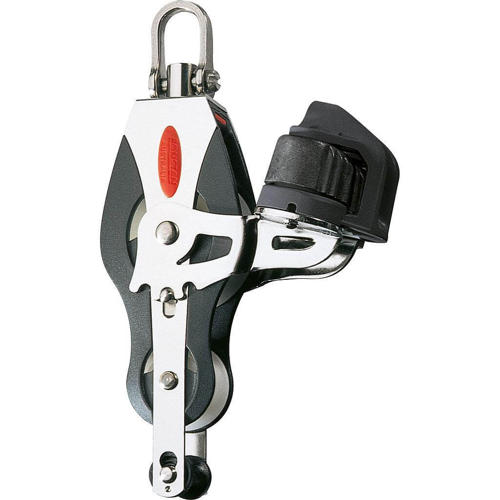 Ronstan S40 AP Single Block - becket, fiddle, adjustable cleat, universal head
