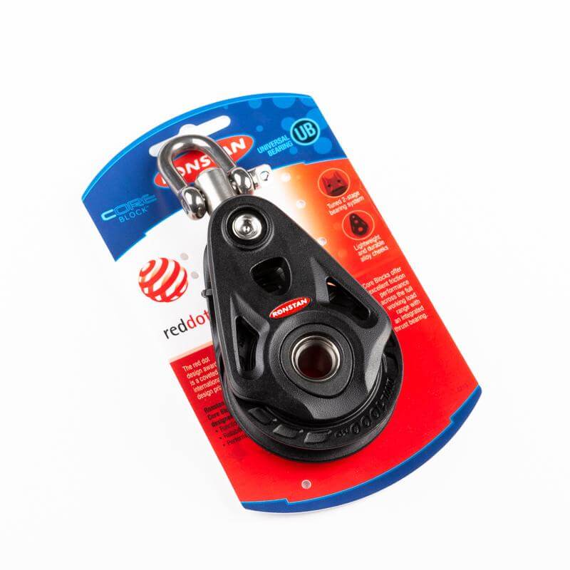 Ronstan S60 Coreblock™ Bozzello singolo con testa con grillo girevole