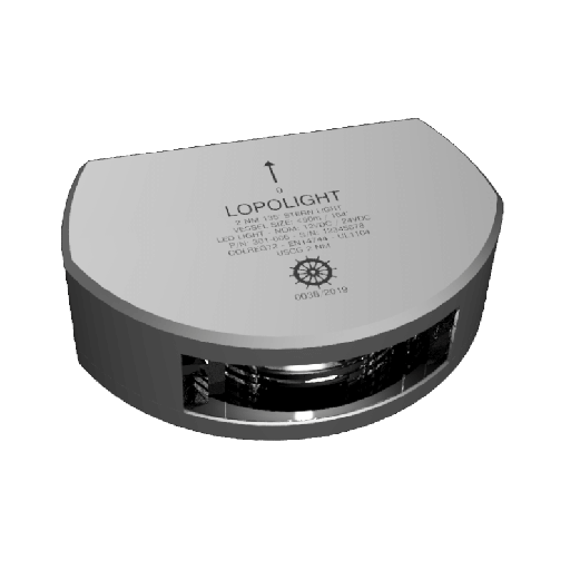 Lopolight 2nm 135° fanale di poppa con cavo 2.5 metri