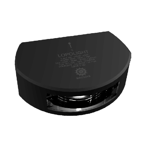 [LL-301-006-B 6M] Lopolight 2nm 135° Stern light w/6 meter cable, black