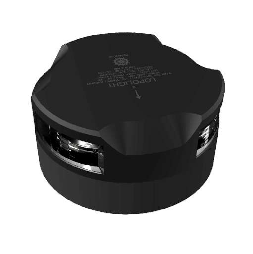 [LL-201-021-FB-B] Lopolight 3nm luz de tope/popa/fondeo, negro (lanchas a motor)
