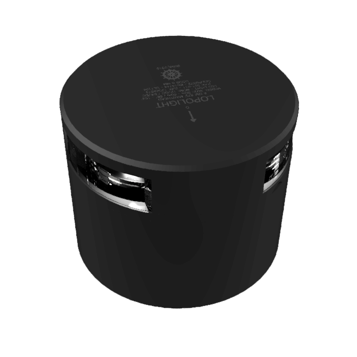 [LL-301-011KL-B] Lopolight 5nm fanale di testa d'albero montaggio orizzontale, base alu CD/CS nera