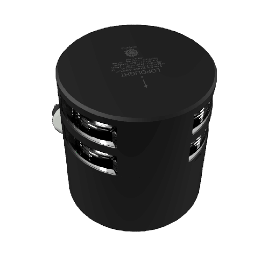 [LL-301-011KLST-B] Lopolight 5nm luz de tope, doble montaje horizontal, base aluminio CD/CS, negro