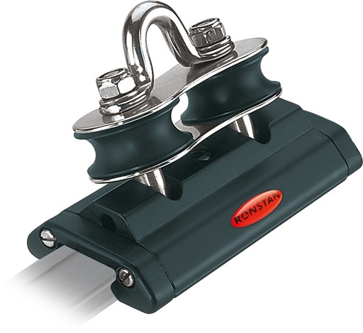 [R-RC11912] Carrello trasto Ronstan Serie 19, 100mm, 2 pulegge di controllo orientabili
