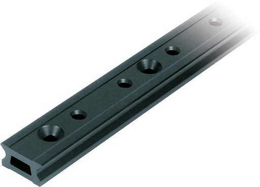 [R-RC1260-1.0] Carril Ronstan Serie 26, negro, 996 mm orificios de fijación M6 avellanados. Paso=100mm Paso de orificios de tope=50mm