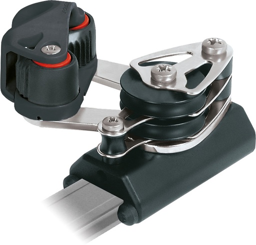 [R-RC12687C] Ronstan Serie 26 Bedien-Endstück, Doppelrolle & Becket, Klemme