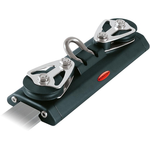 [R-RC13012] Carro de traveller Ronstan Serie 30, 225mm, grillete, 2 poleas de control