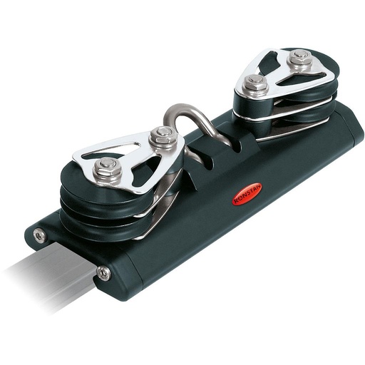 [R-RC13013] Chariot de rail de grand-voile Ronstan Série 30, 220mm, manille, 4 poulies de commande