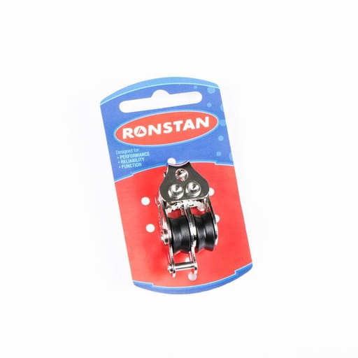 [R-RF15212] Ronstan S15 Bloque de Bolas, Doble con Becket (Sin Grillete)