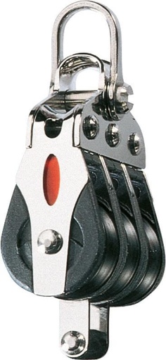 [R-RF20312] Ronstan S20 BB Triple Block - becket, 2-axis shackle head