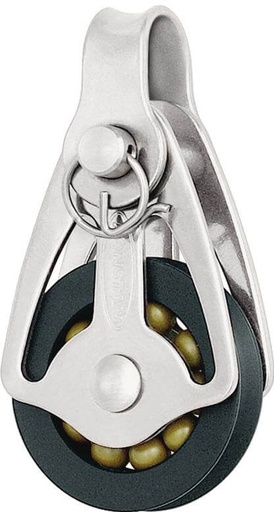 [R-RF34108] Ronstan S30 BB Single Block - alloy sheave, torlon balls, removable loop head