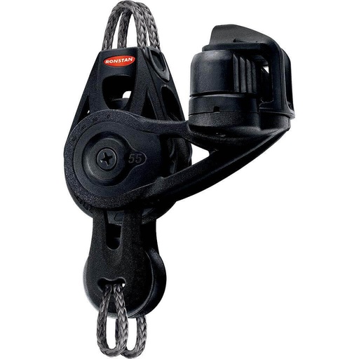 [R-RF55531] Ronstan S55 BB Orbitblock™ - becket, fiddle, adjustable cleat, Dyneema® link head