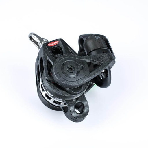 [R-RF56330B] Ronstan Series 55 Bloque Orbit Block™ triple de carraca y rodamientos de bolas - arraigo, mordaza