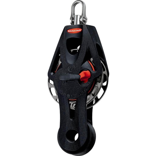 [R-RF56510] Ronstan Serie 55 Motón Orbit Block™ de rodamientos de bolas con carraca - becket, violín, auto & manual, cabeza con grillete giratorio