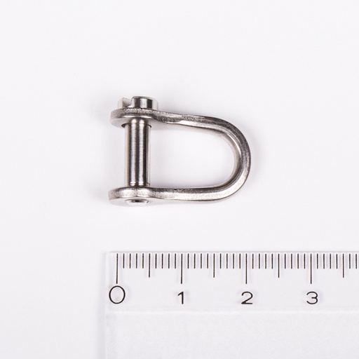 [R-RF615A] Ronstan Shackle, Standard Dee, Slotted Pin 5/32”, L:13mm, W:8mm