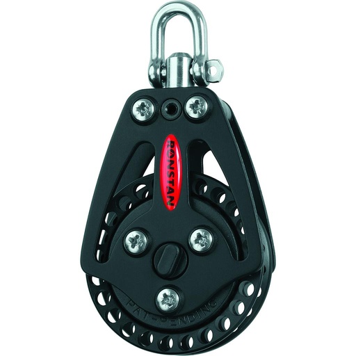 [R-RF62100] Ronstan S60 BB Ultimate Ratchet Block - manuale, testa con grillo girevole