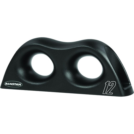 [R-RF8092-12] Ronstan RopeGlide Fairlead doppelt, Schwarz 12mm