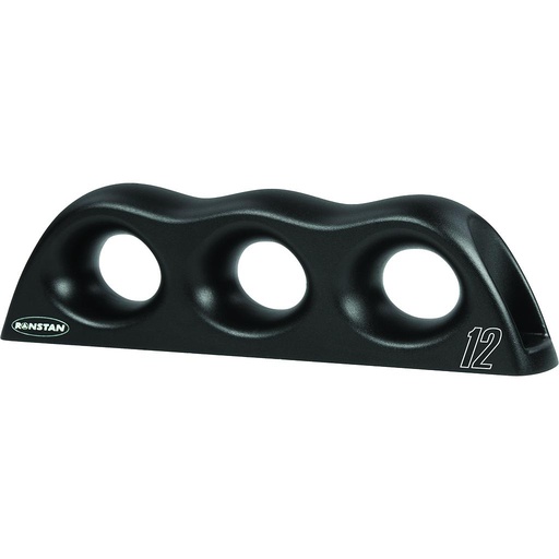 [R-RF8093-12] Ronstan RopeGlide Passacavo triplo, Nero 12mm