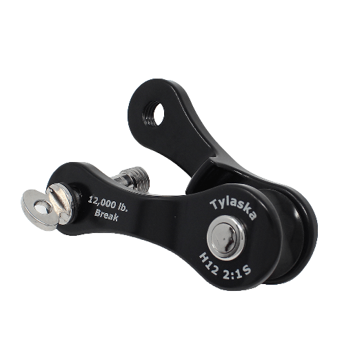 [T-TY1512-S] Tylaska H12 2:1 Grillete de driza de aluminio partido