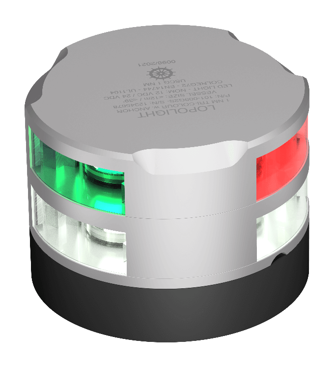 [LL-101-009G2 22M] Lopolight 1nm Tri-color/anchor, silver anodized