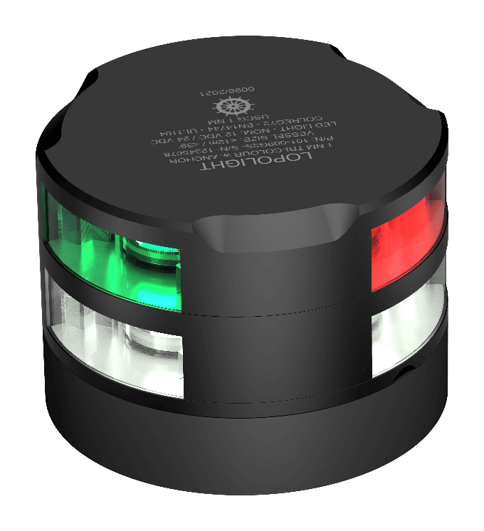 [LL-101-009G2-B] Lopolight 1nm Tri-color/anchor, black anodized