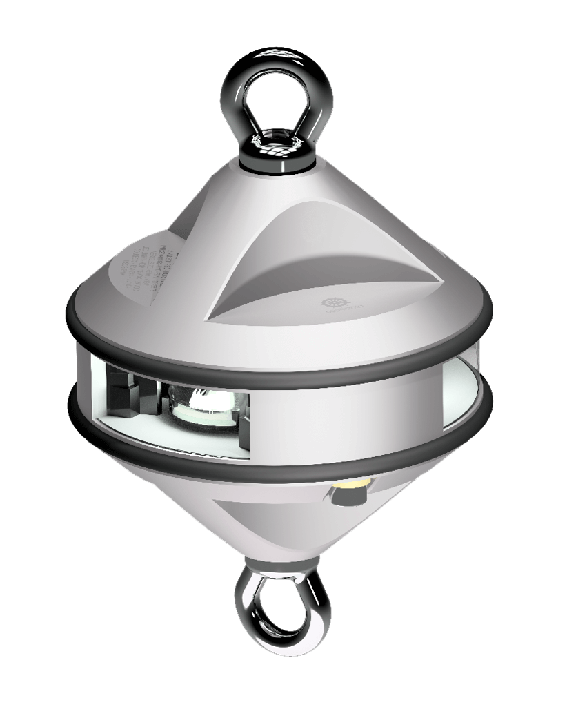 [LL-200-012G2-H1C] Lopolight 2nm 360° White, hoist, silver anodized