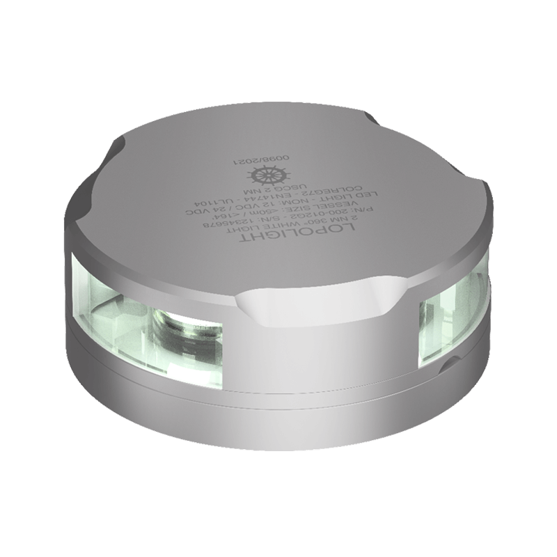 [LL-200-012G2-UL] Lopolight 2nm 360° White, silver anodized